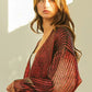BiBi Metallic Knit V - Neck Cardigan Sweater for Stylish Layering - MegaSuperStar