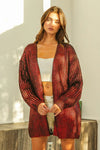 BiBi Metallic Knit V-Neck Cardigan Sweater for Stylish Layering thumbnail