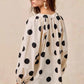 BiBi Polka Dot Balloon Sleeves Blouse with Exaggerated Design - MegaSuperStar