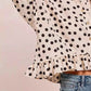 BiBi Polka Dot Peplum Top with Front Button for a Chic Look - MegaSuperStar