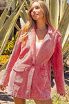 🌸 BiBi Ribbed Button Up Blazer for Effortless Style and Comfort 🌸 thumbnail