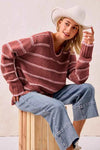 🌸 BiBi Striped Sweater for Stylish Comfort with Long Sleeves 🌸 thumbnail