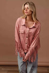 💖 BiBi Suede Fringe Jacket for Effortless Style and Comfort 💖 thumbnail