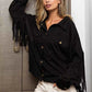 BiBi Suede Fringe Jacket with Long Sleeves - MegaSuperStar