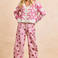 BiBi Textured Heart Cardigan with Buttoned V Neck - MegaSuperStar