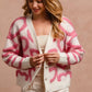 BiBi Textured Heart Cardigan with Buttoned V Neck - MegaSuperStar