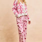 BiBi Textured Heart Cardigan with Buttoned V Neck - MegaSuperStar