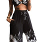 Boho Butterfly Print Top and Pants Set - MegaSuperStar