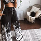 Boho Butterfly Print Top and Pants Set - MegaSuperStar