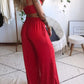 Boho Butterfly Print Top and Pants Set - MegaSuperStar