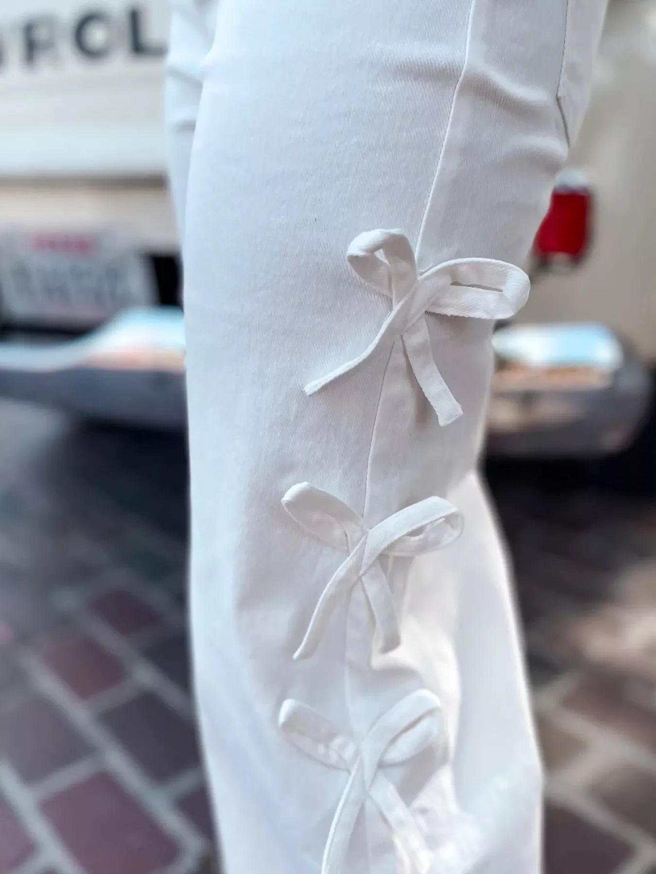 Bow - Accented Wide - Leg Pants - MegaSuperStar