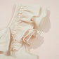 Bow Back Ruffled Blouse with Cap Sleeves - MegaSuperStar