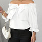 Bow Flounce Sleeve Blouse - MegaSuperStar