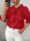 Bow Flounce Sleeve Blouse thumbnail