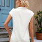 Bow Tie Cap Sleeve Blouse - MegaSuperStar