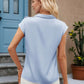 Bow Tie Cap Sleeve Blouse - MegaSuperStar