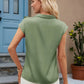 Bow Tie Cap Sleeve Blouse - MegaSuperStar