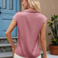 Bow Tie Cap Sleeve Blouse - MegaSuperStar