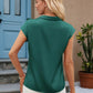 Bow Tie Cap Sleeve Blouse - MegaSuperStar