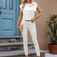 Bow Tie Cap Sleeve Blouse - MegaSuperStar