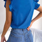Bow Tie Ruffle Sleeve Blouse - MegaSuperStar