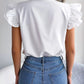 Bow Tie Ruffle Sleeve Blouse - MegaSuperStar