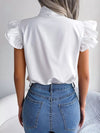 Bow Tie Ruffle Sleeve Blouse thumbnail
