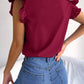 Bow Tie Ruffle Sleeve Blouse - MegaSuperStar