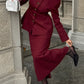 Button Up Peplum Blazer & Skirt Set - MegaSuperStar