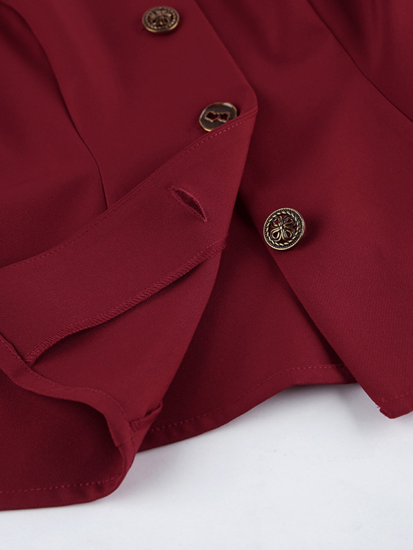 Button Up Peplum Blazer & Skirt Set - MegaSuperStar