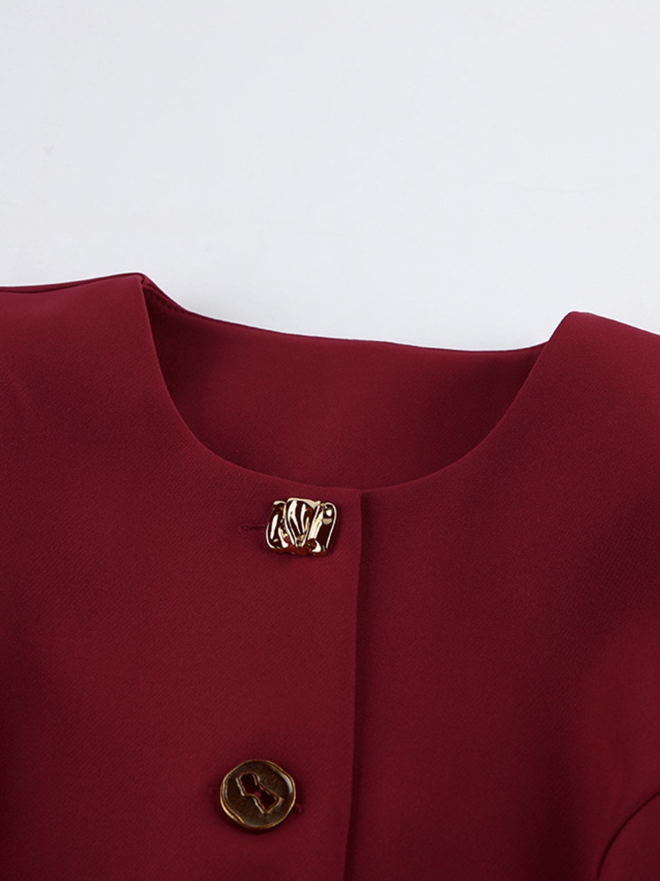 Button Up Peplum Blazer & Skirt Set - MegaSuperStar