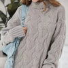 Cable-Knit Turtleneck Sweater Dress thumbnail