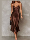Full Size Satin Cami Dress and Sheer Cover Up Set Plus Size thumbnail