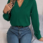 V-Neck Long Sleeve Blouse