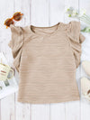 🌸 Casual Wavy Textured Ruffle Sleeve Top 🌸 thumbnail