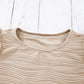 Casual Wavy Textured Ruffle Sleeve Top - MegaSuperStar