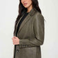 Coalition LA Single - Breasted Vegan Leather Blazer - MegaSuperStar