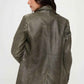 Coalition LA Single - Breasted Vegan Leather Blazer - MegaSuperStar