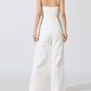 Contrast Sleeveless Wide - Leg Jumpsuit - MegaSuperStar