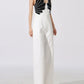 Contrast Sleeveless Wide - Leg Jumpsuit - MegaSuperStar