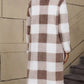 Cozy Plaid Fleece Longline Winter Coat - MegaSuperStar