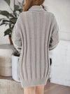 Cable-Knit Turtleneck Sweater Dress thumbnail