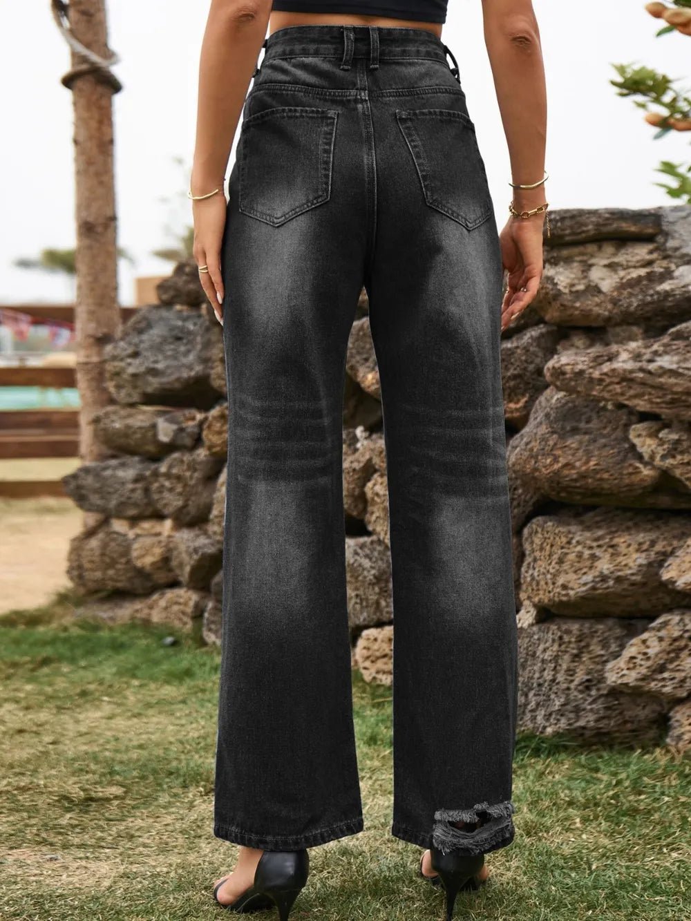 Distressed Jeans with Pockets - MegaSuperStar