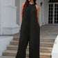 Double Take Full Size Sleeveless Cutout Jumpsuit with Tie Back - MegaSuperStar