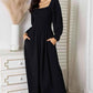 Double Take Jumpsuit with Pockets - Stylish Square Neck Design - MegaSuperStar