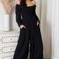 Double Take Jumpsuit with Pockets - Stylish Square Neck Design - MegaSuperStar