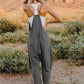 Double Take Sleeveless V - Neck Pocketed Jumpsuit for Effortless Style - MegaSuperStar