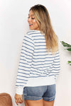 🌸 Double Take Striped Long Sleeve Top for Effortless Style 🌸 thumbnail