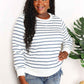 Double Take Striped Long Sleeve Top for Effortless Style - MegaSuperStar