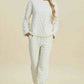 Double Take Texture Outfit - Full Size Round Neck Long Sleeve Top and Pants Set - MegaSuperStar